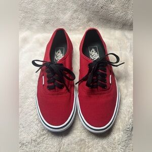 Vans red size womens 8